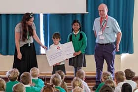 Burgess Hill Town Councillor Matthew Goldsmith, chairman of the Grants Awards Panel, visited Sheddingdean Community Primary School on Friday, June 9
