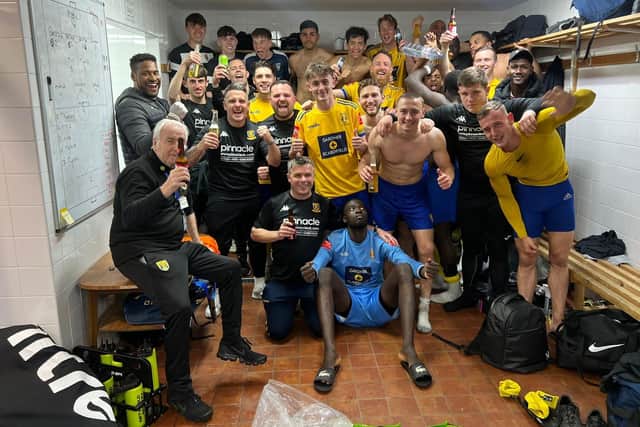 Lancing celebrate their survival and highest league finish last weekend