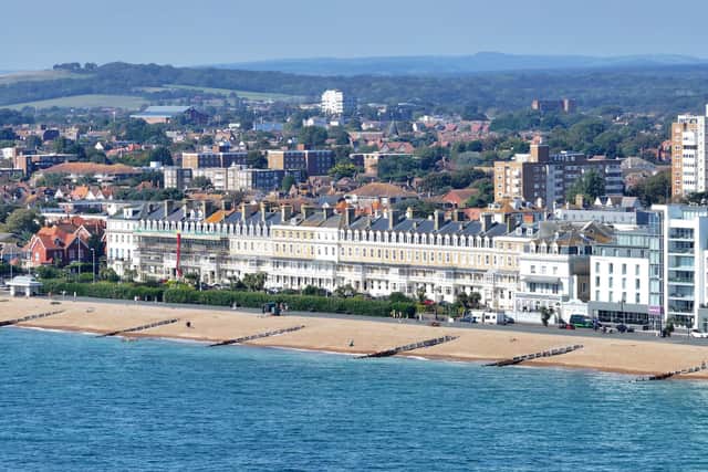 A drone image of Worthing. Photo: Eddie Mitchell