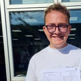 FCC Student proudly showing off their results