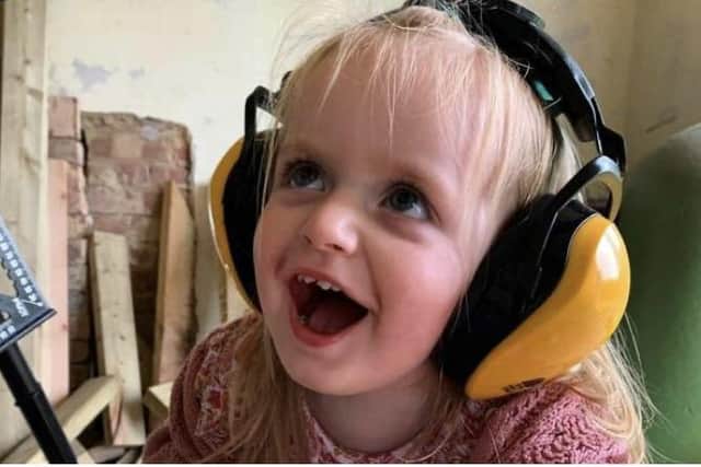 Nellie Oakshott, aged two, who has been diagnosed with a rare condition