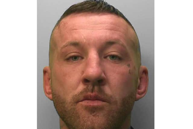 Liam Hall, 29, of Mendip Crescent, Salvington, has been sentenced to 20 months’ imprisonment. Photo: Sussex Police