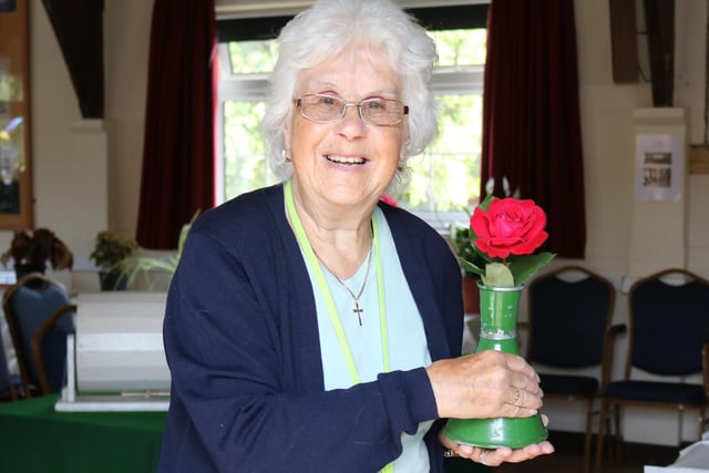 Maureen Jackson with her rose