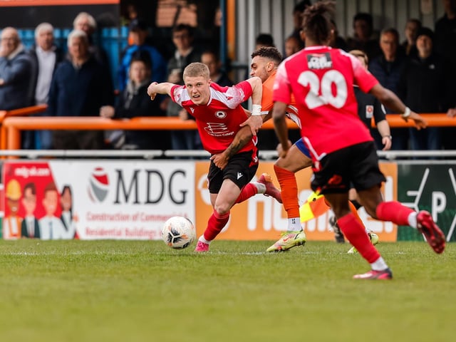 Action from Eastbourne Borough's defeat at Braintree in the National Lague South
