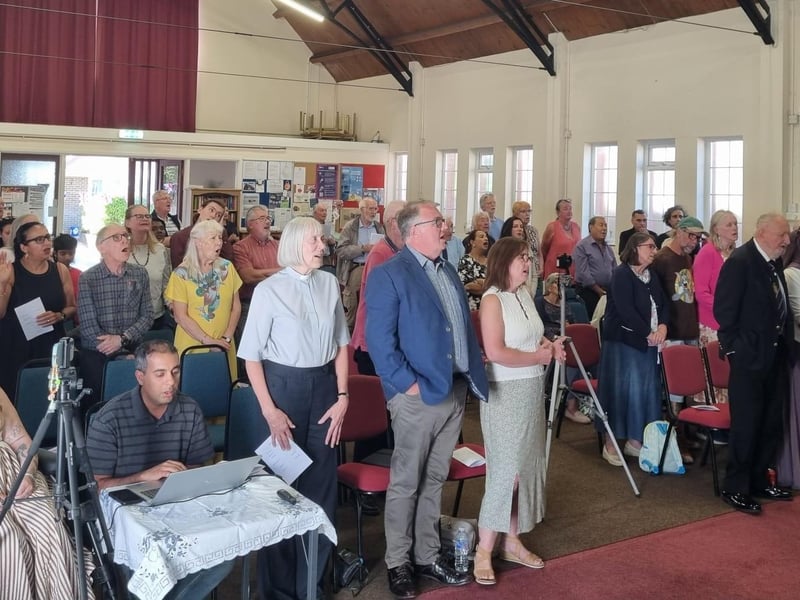 The church was packed for the 80th anniversary service on Saturday, September 5