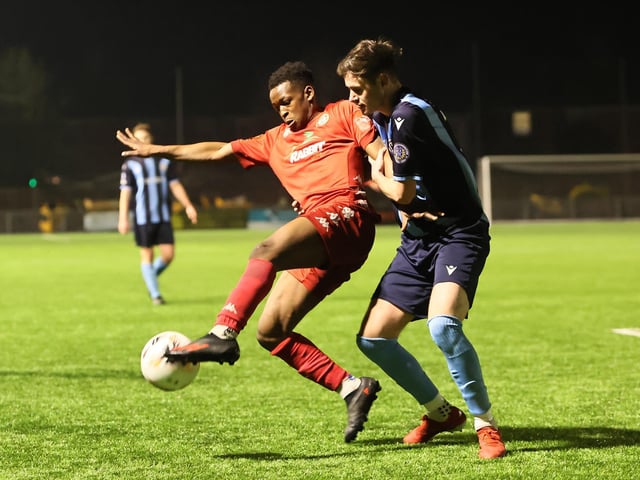 Action from Worthing FC's 6-2 Sussex Senior Cup win over Crowborough Athletic at Woodside Road