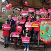 Labour Party members at Horsham Park's bandstand