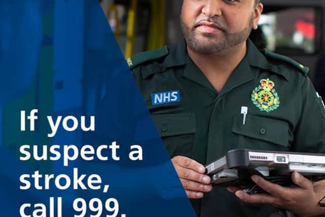 If you suspect a stroke, dial 999