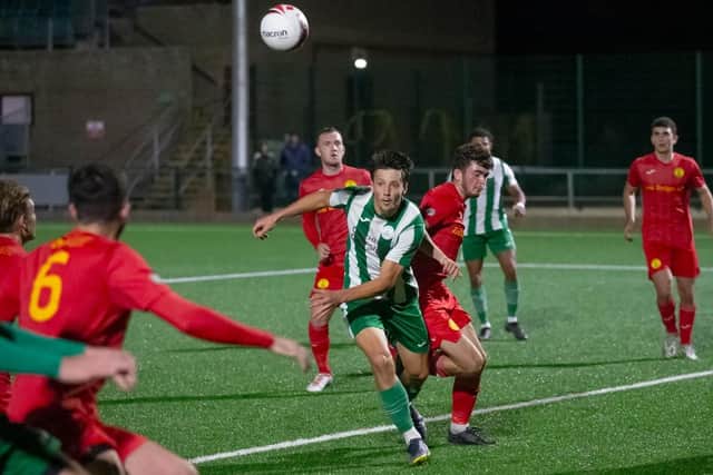 Chichester City on their way to a 5-0 cup win at Newhaven | Picture: Neil Holmes