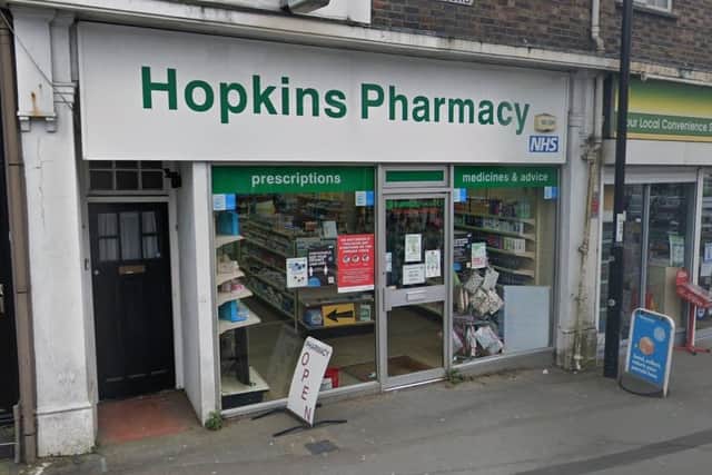 Pharmacist Richard Hopkins, of Hopkins Pharmacy in Burgess Hill, said shortages are normal but that sourcing HRT medication had been an issue recently. Picture: Google Street View.