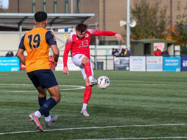 Action from Eastbourne Borough's 5-1 win at Slough Town in the National League South