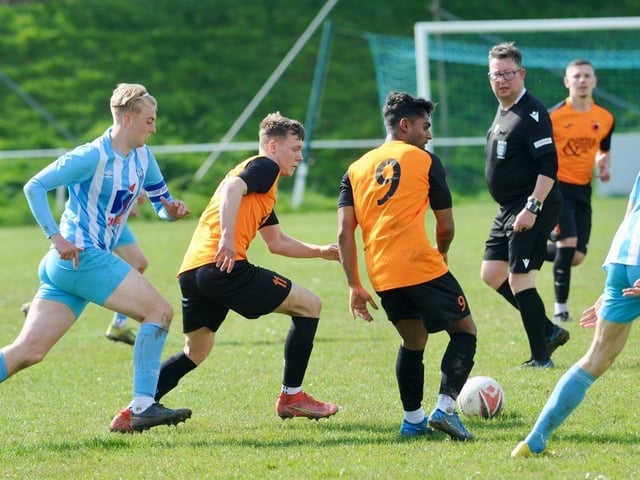 Action from Worthing United's win at home to Mile Oak in the SCFL Division 1