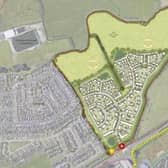 An illustrative plan of the now approved development on land north of Pevensey Bay Road. Photo:Catesby Strategic Land Ltd