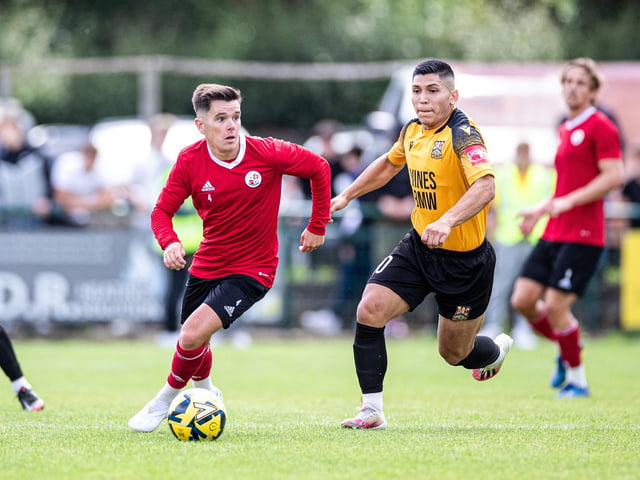 Action from the pre-season friendly between Three Bridges and Crawley Town. Crawley Town won 2-1 thanks to two goals from Danilo Orsi. Picture: Eva Gilbert