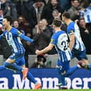 Kaoru Mitoma of Brighton celebrates his late winner against Liverpool in the previous round of the FA Cup