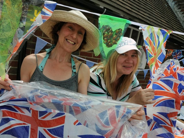 Anna Twinam-Cauchi and Christina Browne from Artistic Recycling in Lancing in 2010