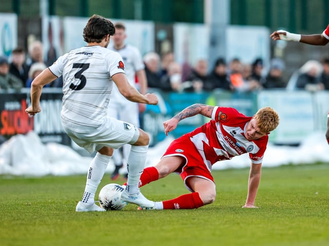 Action from Eastbourne Borough's visit to Weston-super-Mare in National League South