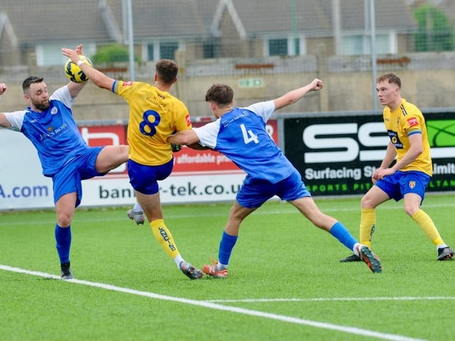 Lancing FC take on Shoreham FC in a pre-season friendly at Culver Road