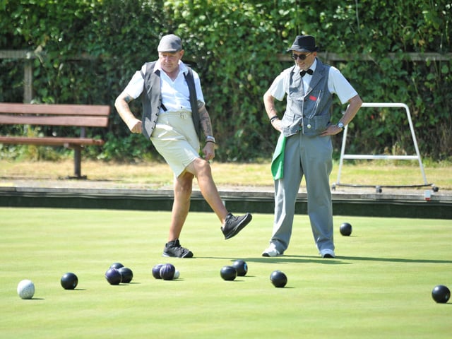 Crawley Bowls Club celebrated its 100th birthday with centenary matches and a celebration event. Teams were dressed in 1920s outfits. SR2508147 Pic S Robards/Nationalworld
