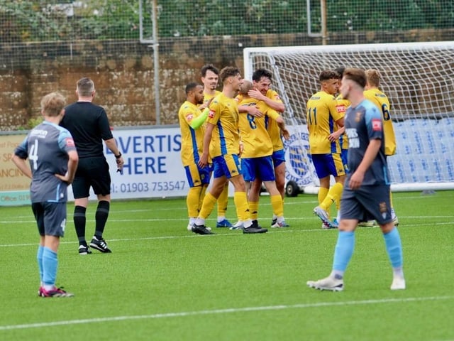 Action and goal celebration's from Lancing's win over Three Bridges