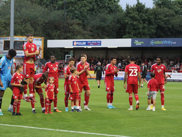 Action from Crawley Town's famous Carabao Cup win over Fulham. Picture by Cory Pickford