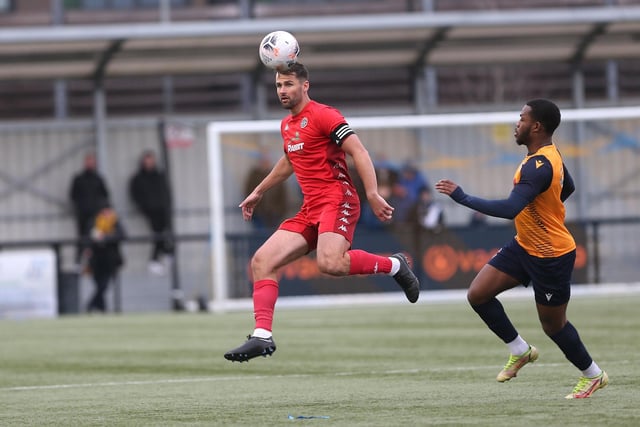 Action from Worthing FC's 1-1 draw at Slough in the National League South