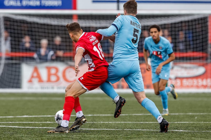 Action from Eastbourne Borough v Slough in National League South