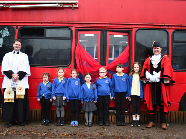 This London bus has a new home at Christchurch School in St Leonards.