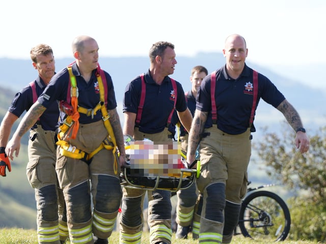 The rescue at Devil's Dyke. Photo: Eddie Mitchell