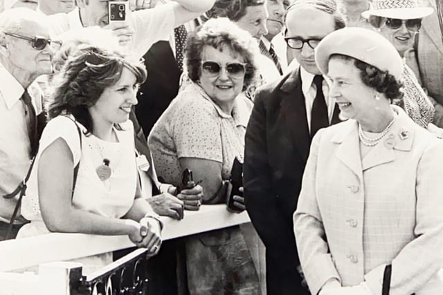 Her Majesty at the South of England Show in Ardingly in 1984