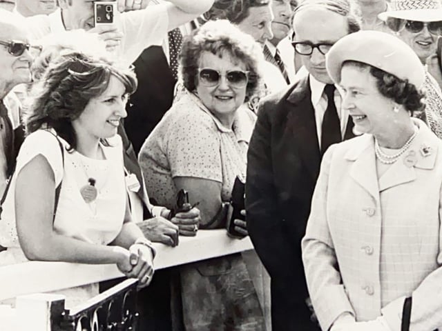 Her Majesty at the South of England Show in Ardingly in 1984
