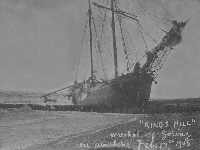 Tragedies at sea have included the wrecking of the schooner Kings Hill on February 17, 1915, when lifeboatman Jack Burgess drowned during the rescue attempt