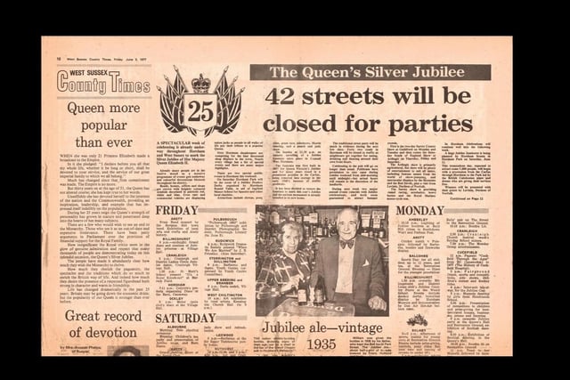 The County Times carried a long list of all the street parties planned to mark the occasion