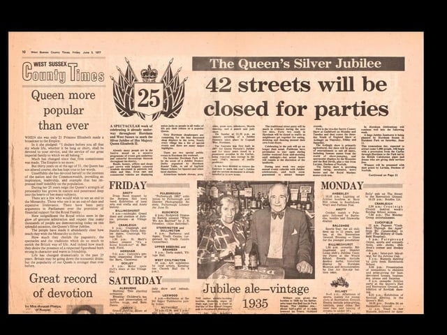 The County Times carried a long list of all the street parties planned to mark the occasion