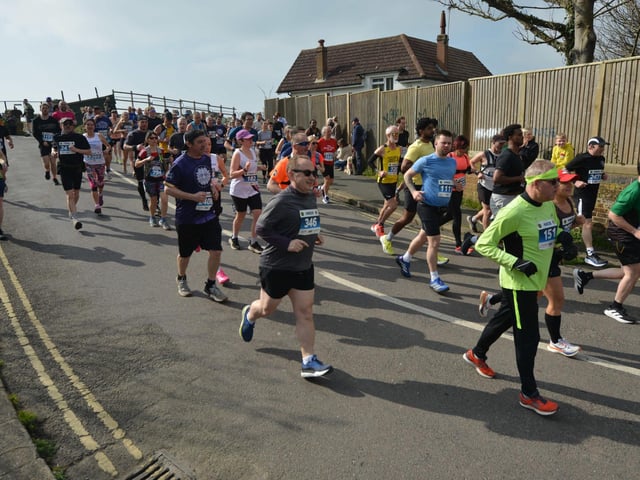 Action in the 2026 Hastings Half Marathon