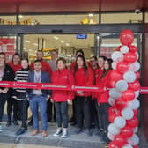 Staff ready for the Poundstretcher store to open in Crawley