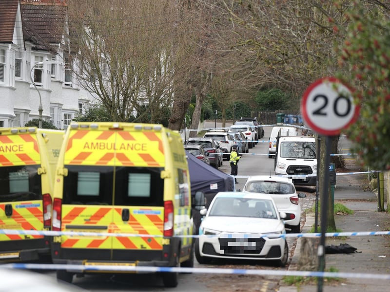 A heavy police presence has been seen in Cumberland Road, Brighton, on Saturday, December 23