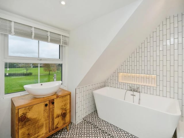 The home has four baths