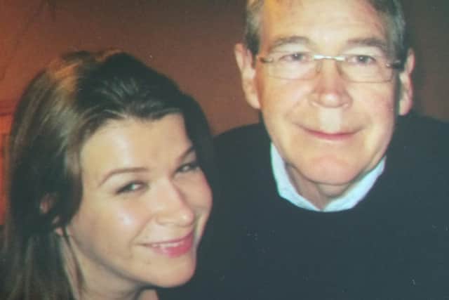 Catherine Fowler with her father, Tim Fleming, who was sent home from hospital with an incorrect diagnosis of indigestion
