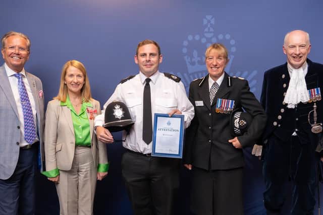 Initial Police Learning Development Programme Plus recruit Kevin Creasey (centre)