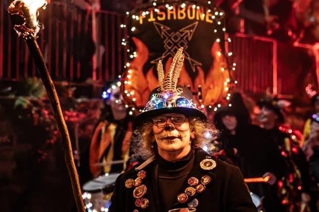 Bonfire procession by Peter Mould