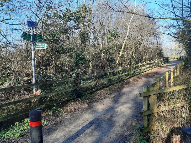 The bridge is a bridleway, so look out for horses as you curve up.
