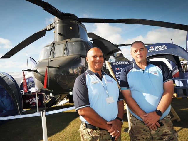 Start of Airbourne 2024 on August 15 in Eastbourne - Static displays on Western Lawns as the event opened to the public.