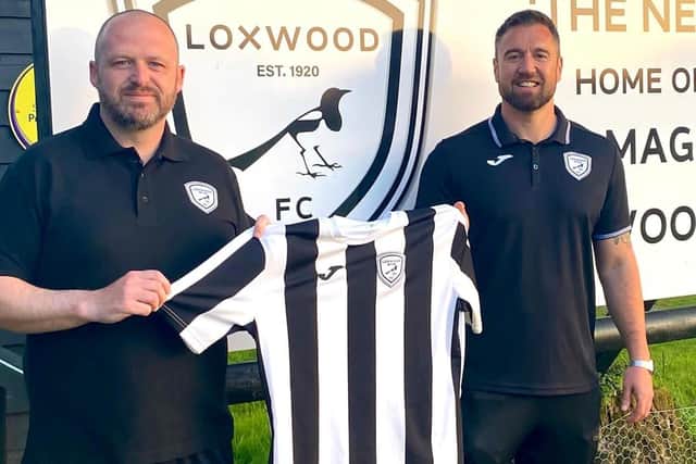 Peter Barkley, right, and Mike Lockhart at Loxwood FC