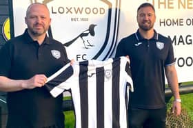Peter Barkley, right, and Mike Lockhart at Loxwood FC