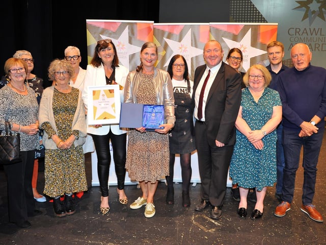 Support Group winners The Easter Team, presented by Michael Jones