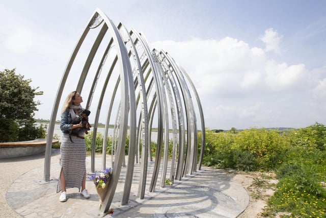 Eleven distinctive steel arches were built to commemorate the victims  - sitting on the banks of the River Adur by the Shoreham Toll Bridge
