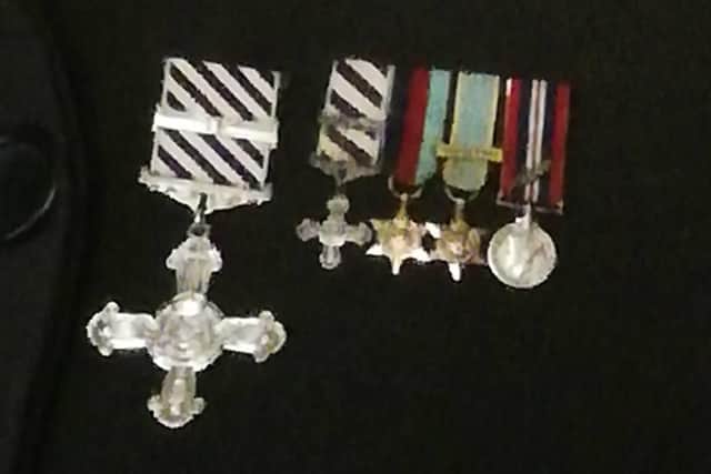 The medals taken during the burglary. Picture from Sussex Police