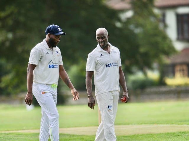 Action between Broadwater CC and Goring CC in Division 4 West of the Sussex Cricket League