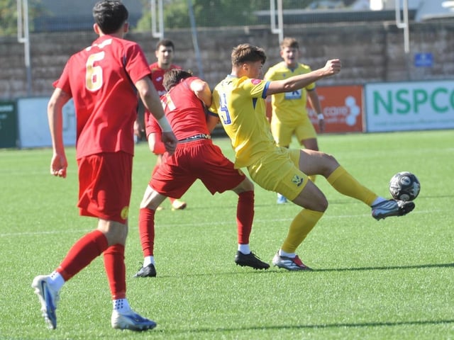 Lancing beat Newhaven 3-1 at Culver Road. Photographer Stephen Goodger caught the action